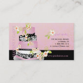 PixDezines roze fondant bruidstaart/diy kleur Visitekaartje (Achterkant)