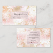 PixDezines Roze Gold Waterverf Agate  Visitekaartje (Voorkant / Achterkant)