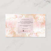 PixDezines Roze Gold Waterverf Agate  Visitekaartje (Achterkant)