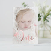 PixDezines Roze Goud Roze Vlinders Aquarel Kaart (Staand voorkant)