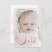 PixDezines Roze Goud Roze Vlinders Aquarel Kaart (Voorkant / Achterkant)