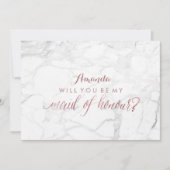 PixDezines Roze Goud Wil je mijn bruidsmeisje zijn Kaart (Voorkant)