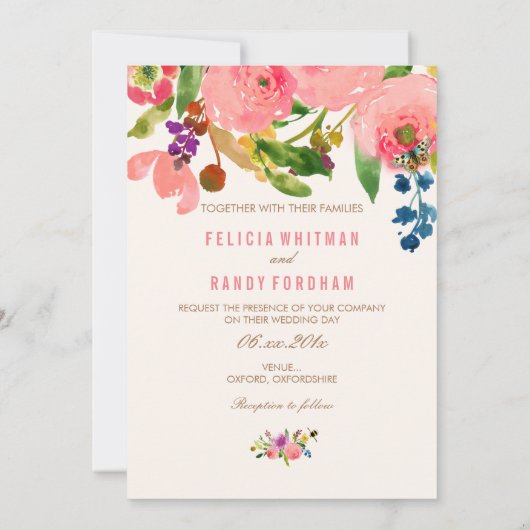 PixDezines Roze Grapefruit Ranunculus/DIY bckgrand Kaart (Achterkant)