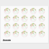 PixDezines roze/groen/lantaarns/diy achtergrond Ronde Sticker (Vel)