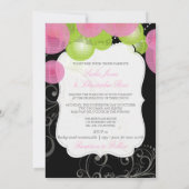 PixDezines roze+groene lantaarns/dij achtergrond Kaart (Achterkant)