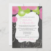 PixDezines roze+groene lantaarns/krijtbord Kaart (Achterkant)