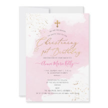 PixDezines Roze H2 Christening+1st Birthday