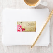 PixDezines  Roze Hibiscus/Faux Parchment Etiket (Insitu)