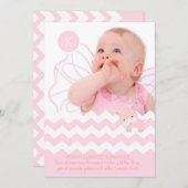 PixDezines roze hippo+chevron/diy color+event Aankondiging (Voorkant / Achterkant)