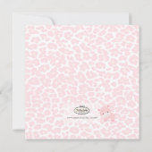 PixDezines roze hippo+leopard geboorteaankondiging Aankondiging (Achterkant)