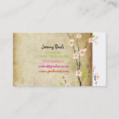 PixDezines  roze kersblossom ♥ ♥ Visitekaartje (Achterkant)