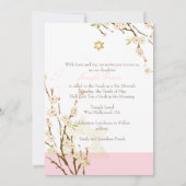 PixDezines roze kersenbloesems/Bat Mitzvah Kaart (Achterkant)