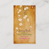 PixDezines roze kersenbloesems♥♥ Visitekaartje (Achterkant)