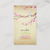 PixDezines /roze kersenboomtrimmers ♥♥♥ Visitekaartje (Achterkant)