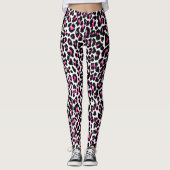 PixDezines roze luipaard afdrukken Leggings (Voorkant)