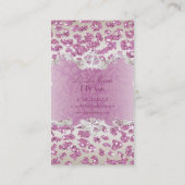 PixDezines roze luipaard/champagne Visitekaartje (Achterkant)