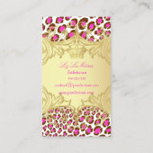 PixDezines Roze luipaarden /Faux Gold Label (Achterkant)