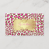 PixDezines Roze luipaarden /Faux Gold Label (Voorkant)