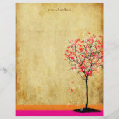 PixDezines Roze Maple Tree Persoonlijk Briefhoofd (Voorkant)