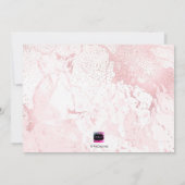 PixDezines Roze Marble+Confetti/Doop Kaart (Achterkant)