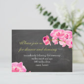 PixDezines roze maui-orchideeën/ontvangstkaarten Informatiekaartje (Staand voorkant)