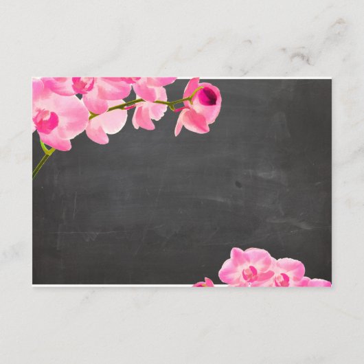 PixDezines roze maui-orchideeën/ontvangstkaarten Informatiekaartje (Achterkant)
