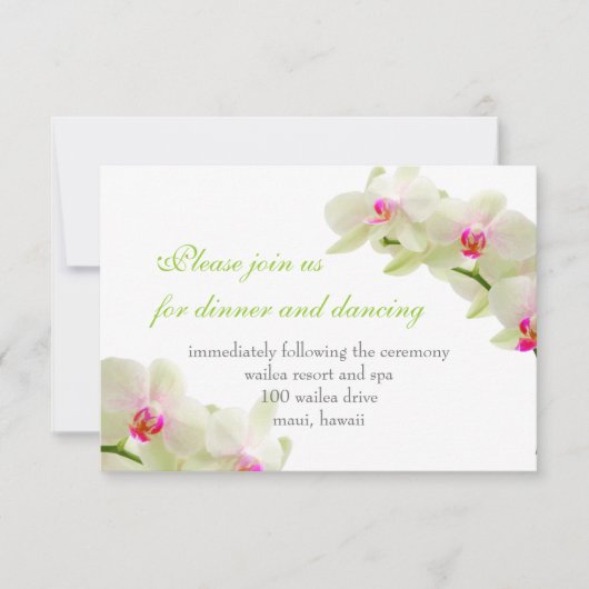 PixDezines roze maui-orchideeën/ontvangstkaarten Kaart (Voorkant)