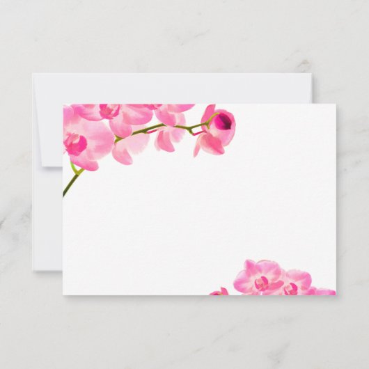 PixDezines roze maui-orchideeën/ontvangstkaarten Kaart (Achterkant)