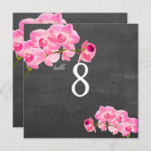 PixDezines roze maui orchids/tabelnummers Kaart (Voorkant / Achterkant)