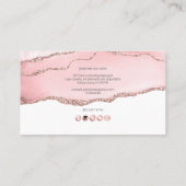 PixDezines roze Muave Waterverf Agate Visitekaartje (Achterkant)