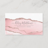 PixDezines roze Muave Waterverf Agate Visitekaartje (Voorkant)