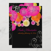 PixDezines roze + oranje lantaarns Kaart (Voorkant / Achterkant)