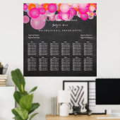 PixDezines Roze/Oranje/Lantaarns/Zitdiagram Poster (Thuiskantoor)