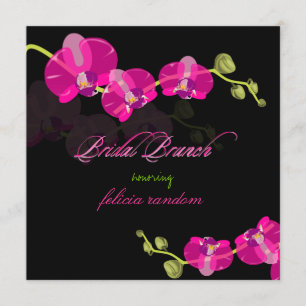 PixDezines roze orchidee/bruidbruin brunch/dij kle Kaart