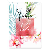 PixDezines Roze Orchidee Tafel Nr. Kaart (Voorkant)