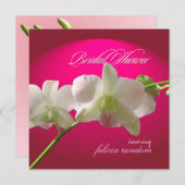 PixDezines Roze orchidee/vrijgezellenfeest Kaart (Voorkant / Achterkant)