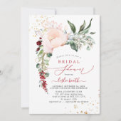 PixDezines Roze Pioen Bruidsdouche Kaart (Voorkant)