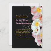 PixDezines Roze Plumeria+swirls/DIY achtergrond Kaart (Achterkant)