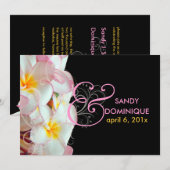 PixDezines Roze Plumeria+swirls/DIY achtergrond Kaart (Voorkant / Achterkant)