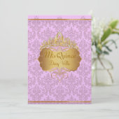 PixDezines roze rossi damask/diy background color Kaart (Staand voorkant)