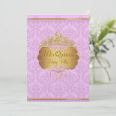 PixDezines roze rossi damask/diy background color Kaart (Staand voorkant)