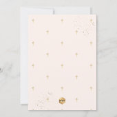 PixDezines Roze Roze Watercolor Bloemen Doop Kaart (Achterkant)