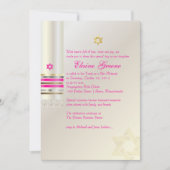 PixDezines Roze Tallit/Bat Mitzvah Kaart (Voorkant)