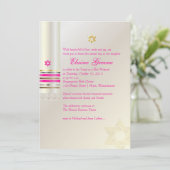 PixDezines Roze Tallit/Bat Mitzvah Kaart (Staand voorkant)