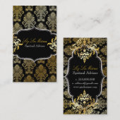 PixDezines Roze Victoriaans Damask/DIY kleur Visitekaartje (Voorkant / Achterkant)