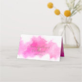 PixDezines Roze Waterverf Bat Mitzvah Plaatskaartje (Achterkant)