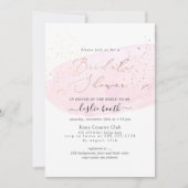 PixDezines Roze Waterverf Champagne Bruidsdouche Kaart (Voorkant)