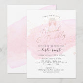 PixDezines Roze Waterverf Champagne Brunch Bubble Kaart (Voorkant / Achterkant)