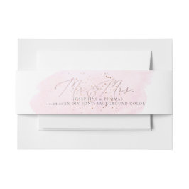 PixDezines Roze Waterverf + Champagne Bubbles Uitnodigingen Wikkel