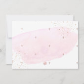 PixDezines Roze Waterverf Dedicatie Kaart (Achterkant)